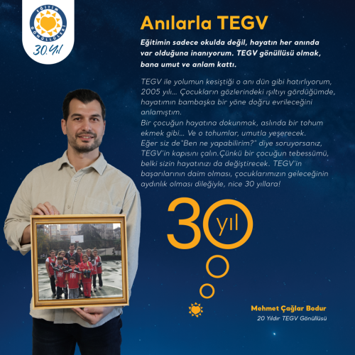 30. Yılda Anılarla TEGV 💛 içerik görseli.